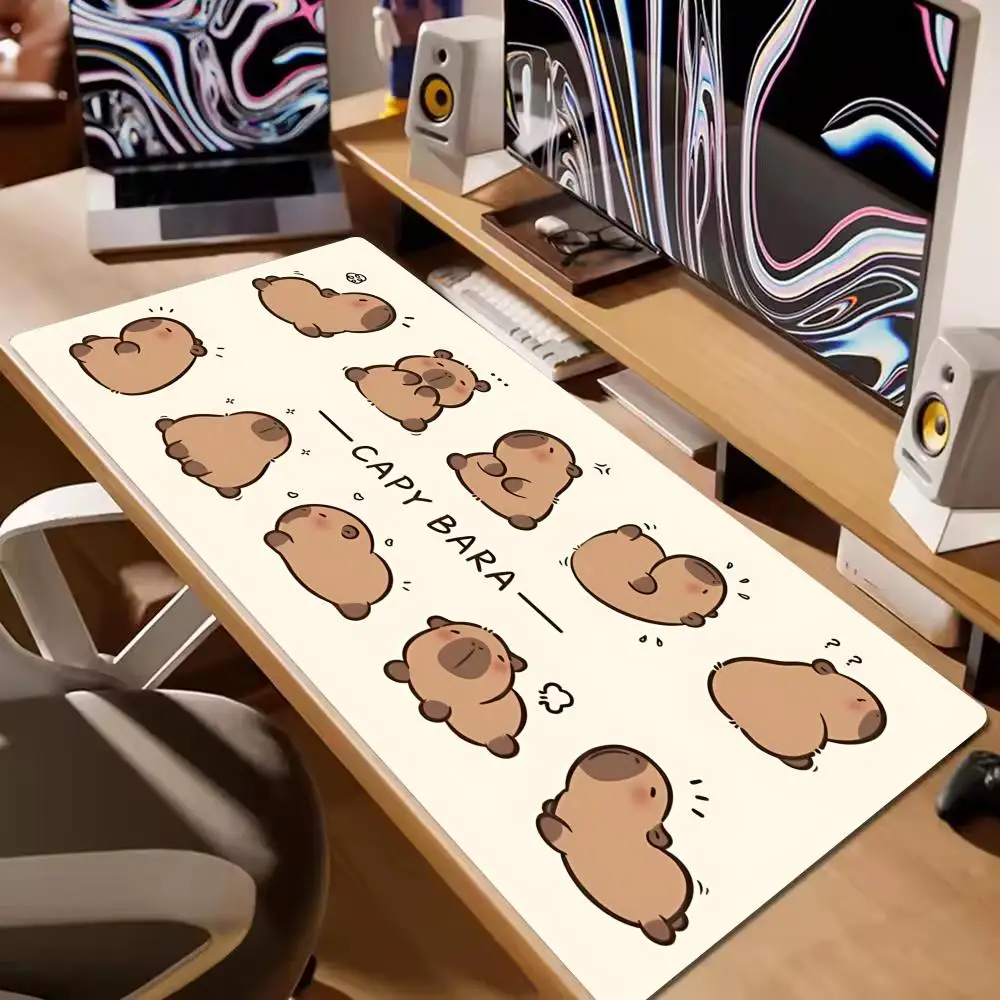 

CUTE Capybara Mousepad Keyboard Mat Table Mat Students Cabinet Gamer Desktop Mousepad Cup Mats Anti-wrinkle Non-slip Deskpad