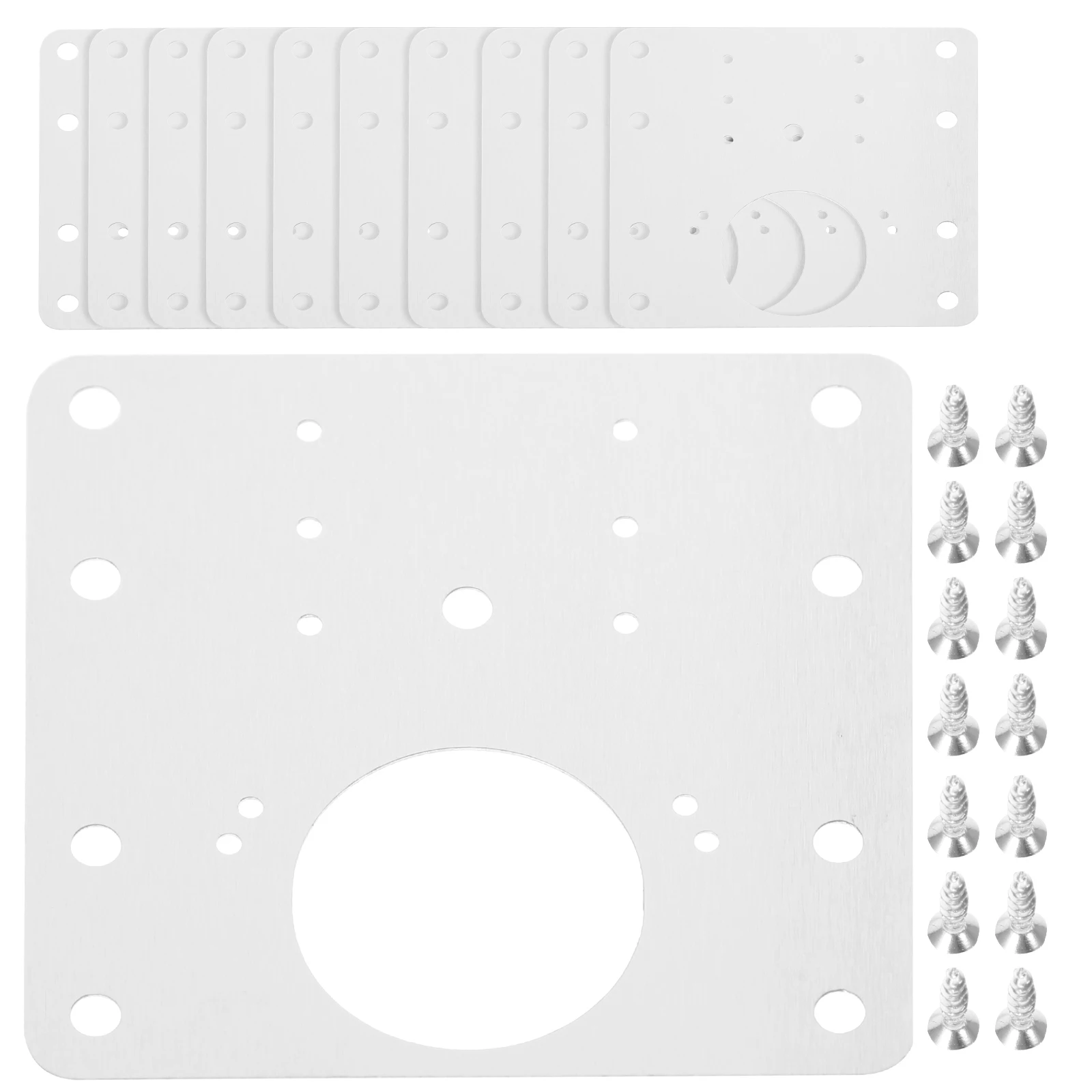

10 Pcs Stainless Steel Hinge Spacer Repair Plate Bracket for Furniture Cabinet Door Mending plate cabinet hinge repair kit door