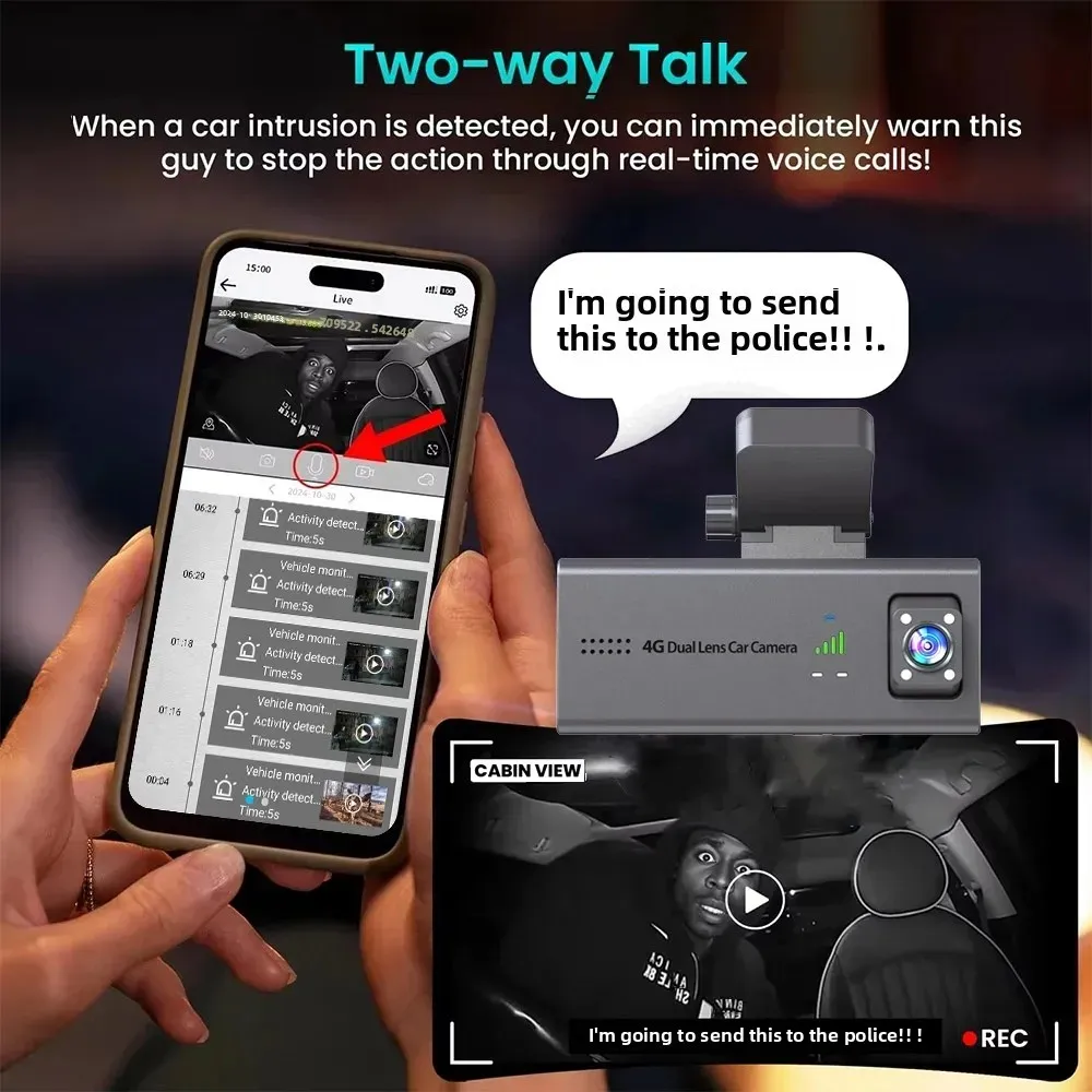 LS VISION 4G Car Dash Cam Rearview Mirror Dash Cams with WiFi Parking Aid And G-Sensor Night Vision Dash Camera