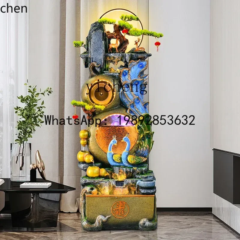 YFY  lucky rockery flowing water fountain ornament making money opening gift
