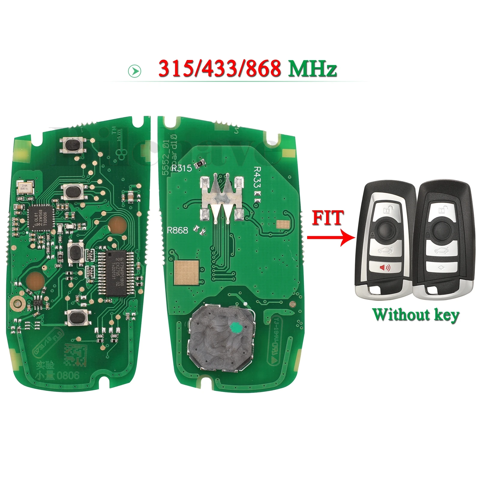 

jingyuqin Replacement For BMW CAS4 F System 3 5 7 Series Fob 2009-2016 315/433/868Mhz Remote Car Key Circuit Board Fob