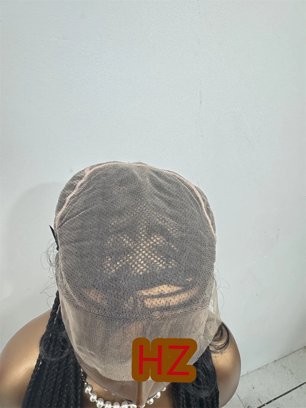 Pelucas sintéticas trenzadas para mujeres negras, cabello trenzado de encaje completo con pelo de bebé, sin nudos, diosa, HZ # 99J