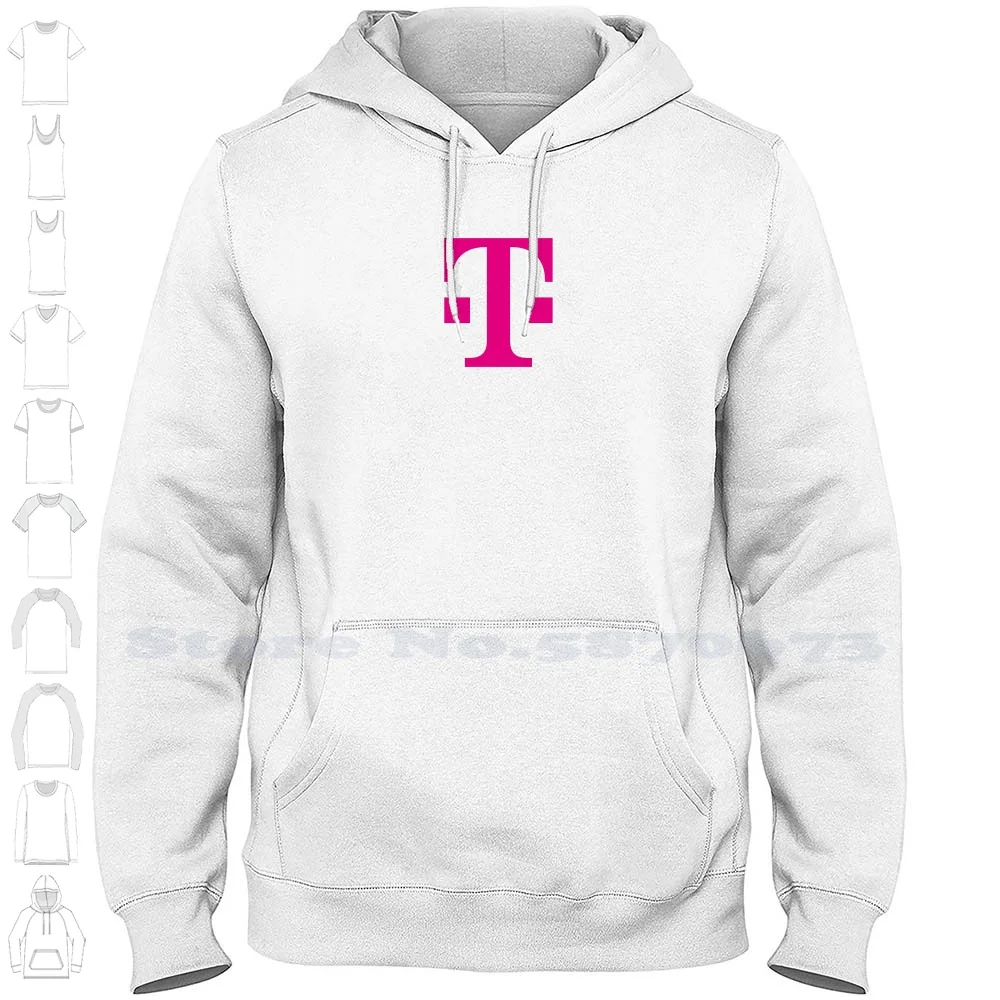 Deutsche Telekom Logo Casual Clothing Sweatshirt Printed Logo 100% Cotton Hoodie