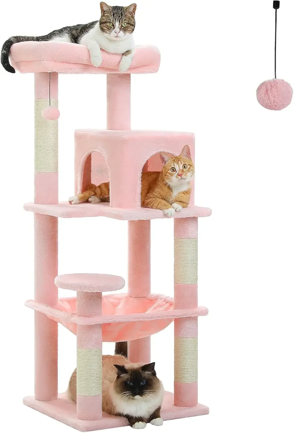 Pink Cat Tree for Indoor Cats, 45.7