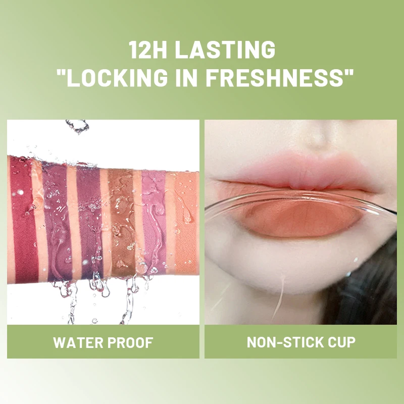 أحمر شفاه سائل لعيد الحب من Pudaier لا يلتصق على كوب ملمع شفاه، وخلق شفاه ساحرة، وتاريخ عيد الحب