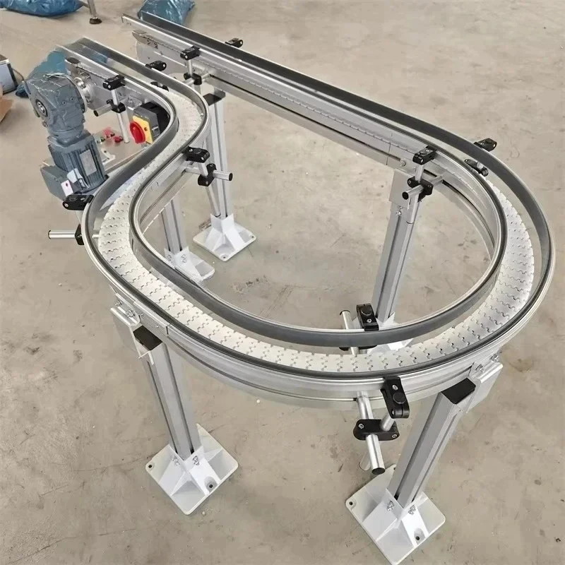 Cinta transportadora de cadena flexible de plástico (flete marítimo) para la fabricación de bebidas desde China