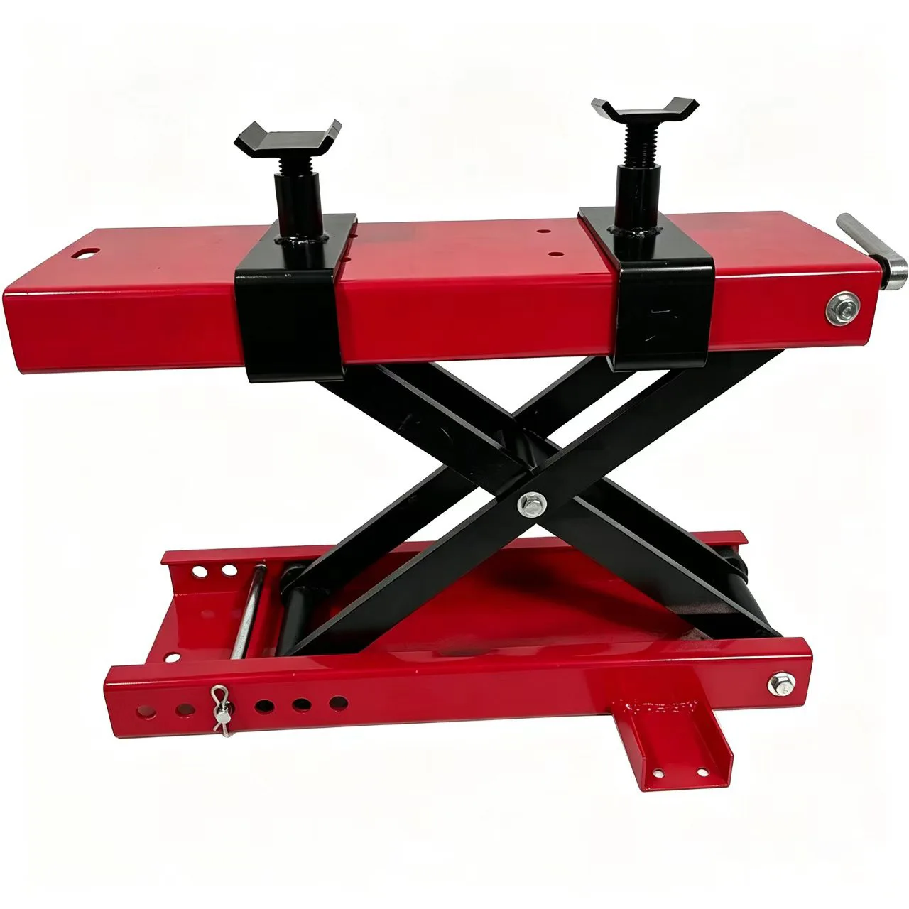 Motorcycle Lift Jack Repair Stand Platform Heavy Duty Scissor Maintenance Rack for Garage Workshop Bike Service and Tire Change