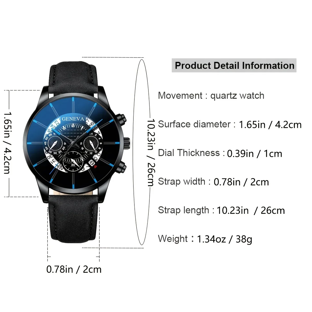 Men\'s Classic Fashion Versatile Hollow Quartz Watch & Bracelet