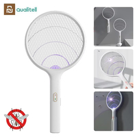 Qualitell Electric Mosquito Swatter Rechargeable Handheld LED Killer Insect Fly Wall-mounted Mosquito Trap Killing Dispel