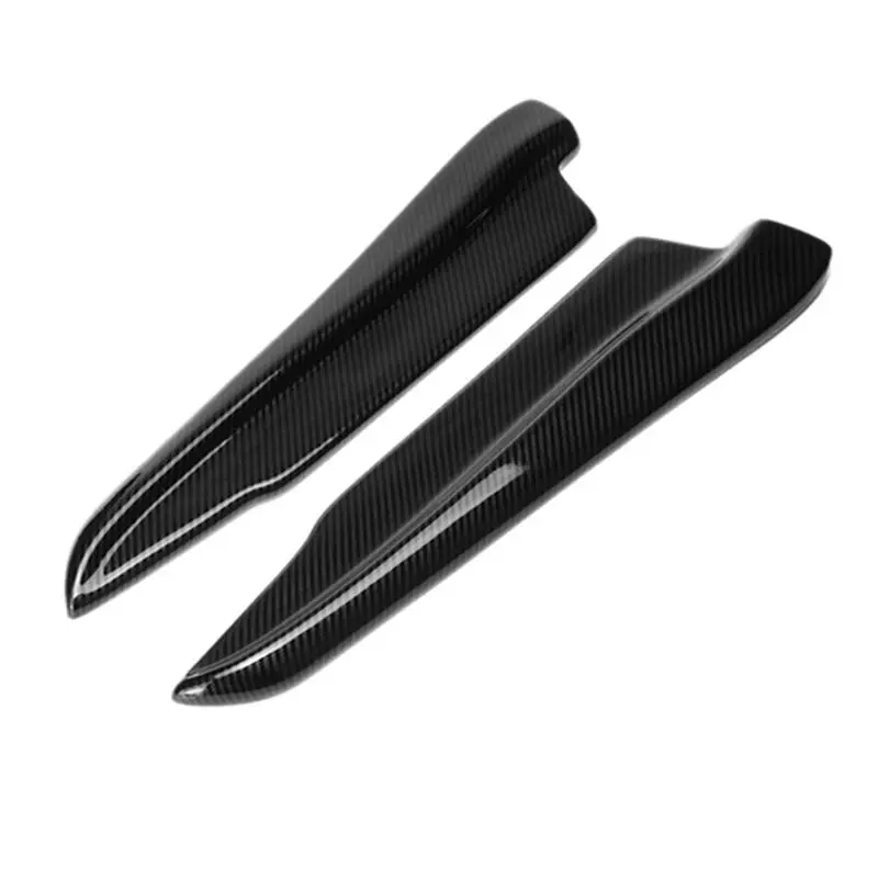 

A19Q-For BMW E90 E91 E92 E93 M3 Car Rear Bumper Lip Splitter Winglet Apron Extend Deflector Lips Carbon Fiber Look 52Cm