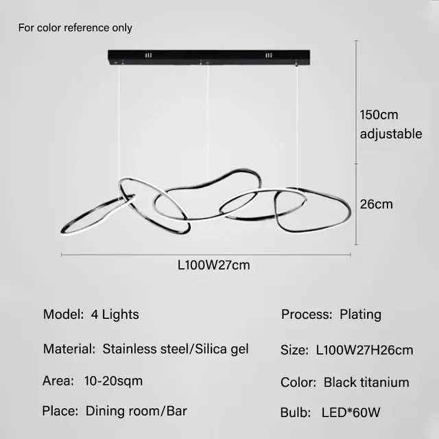 IISINUO Moderne LED Kreis Anhänger Lichter Für Esszimmer Küche Beleuchtung Glanz Dekor Kronleuchter Lampe Indoor Bar Hängen Lichter Leuchte 7