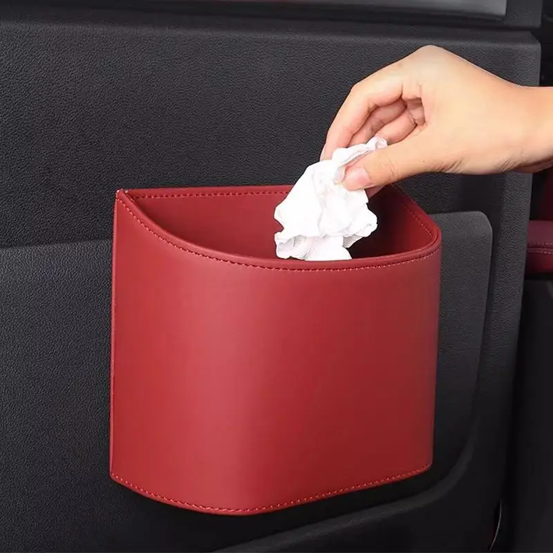 Leather Car Seat Back Storage Box Large Capacity Organizer for Food Drinks Toys Magazines Family Road Travel
