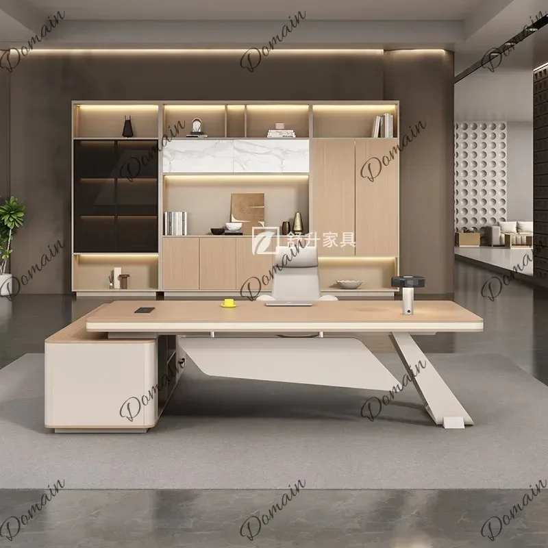 46X M Accent Nordic Office Desk Luxury Designer Modern Aesthetic Creative Clear Office Desk Minimalist Meuble Bureau Salon Furni