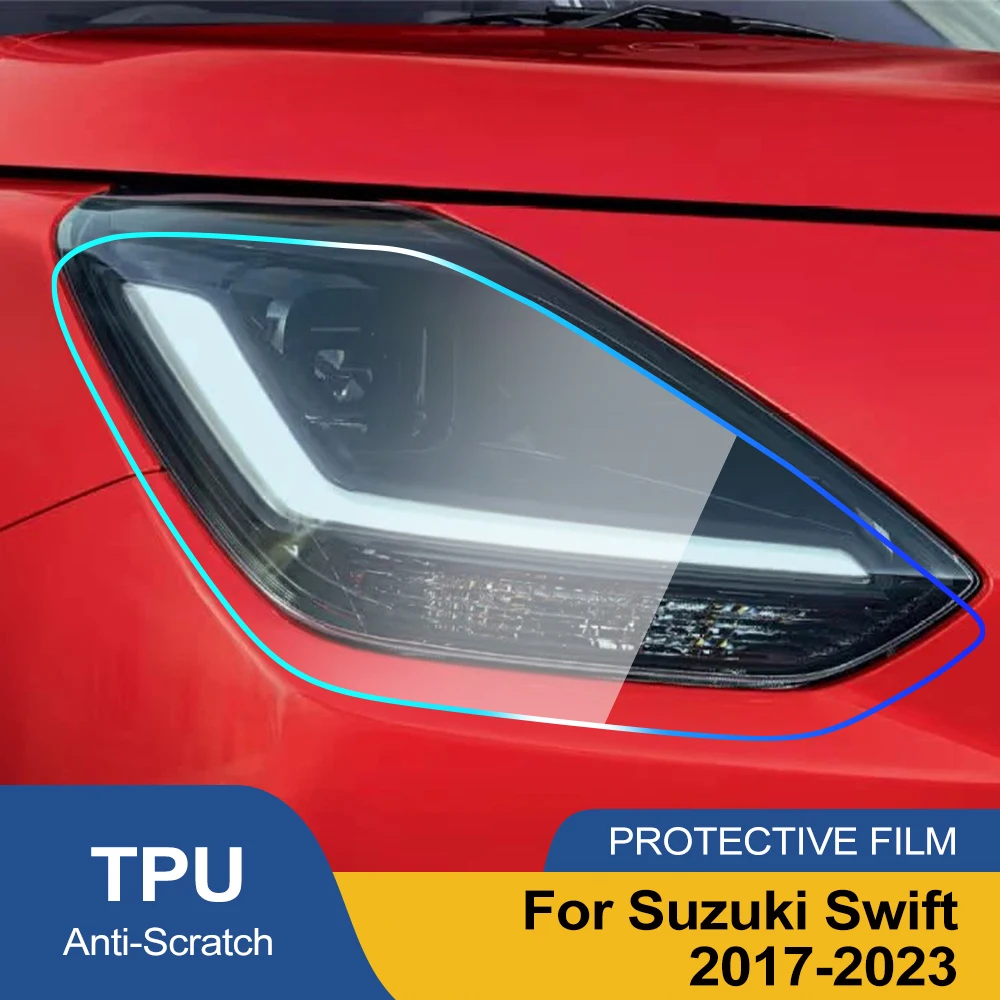

Smoke Black High-Gloss Pre-Cut Headlight Protection Film For Suzuki Swift 2017-2023 TPU PPF Anti-Scratch Car Vinyl Wrap Kit