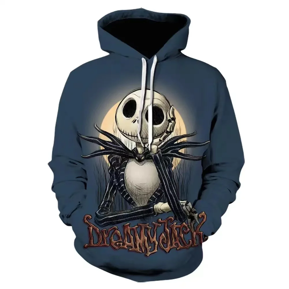 Autumn New Halloween Hoodies Nightmare Before Christmas 3D Print Hoodie Men Women Fashion Oversized Sweatshirts Kids Tracksuits