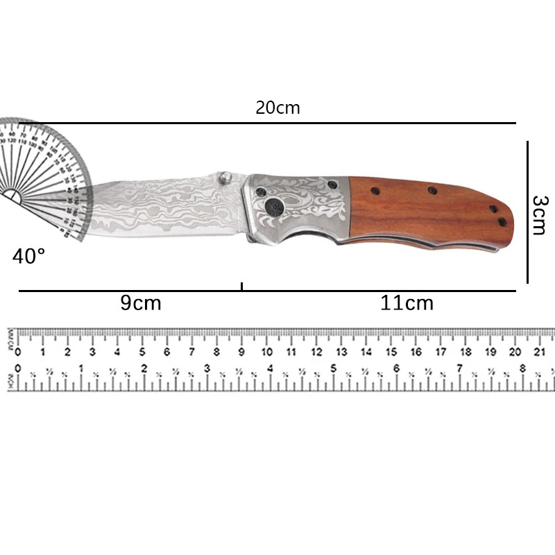 Folding knife, camping mountaineering self-defense multi-purpose sharp tactical stainless steel outdoor knife