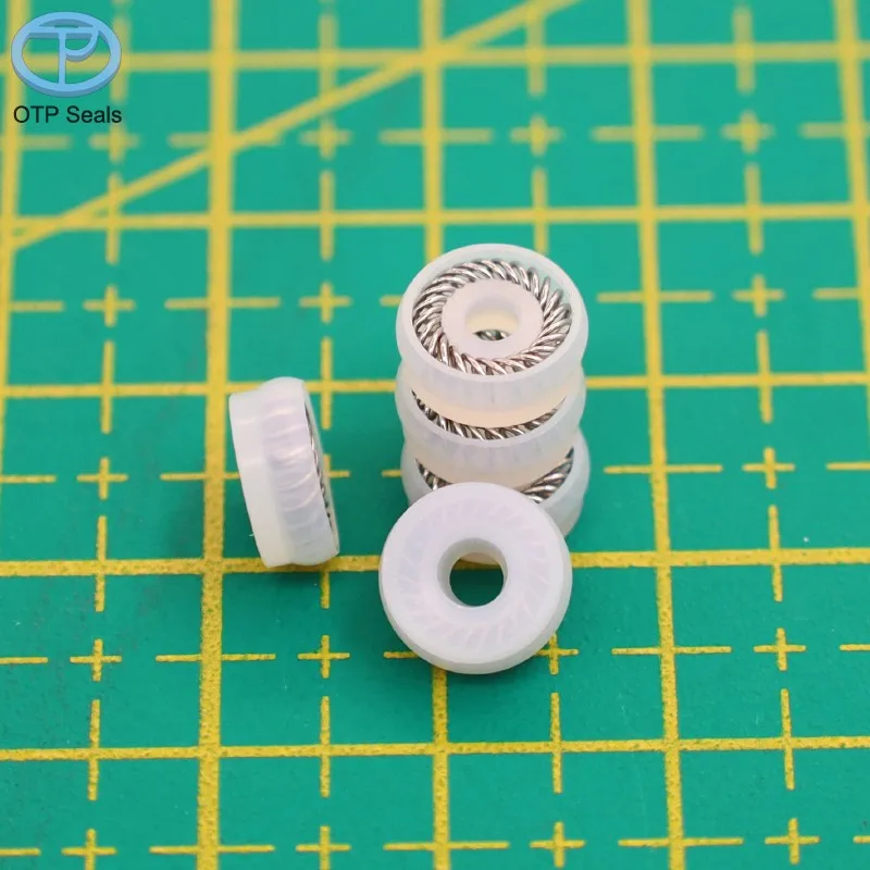 Bague d'étanchéité à ressort pour arbre UHMWPE UPE, poids moléculaire ultra élevé, ressort en X en polyéthylène, Non Standard, personnalisé en usine