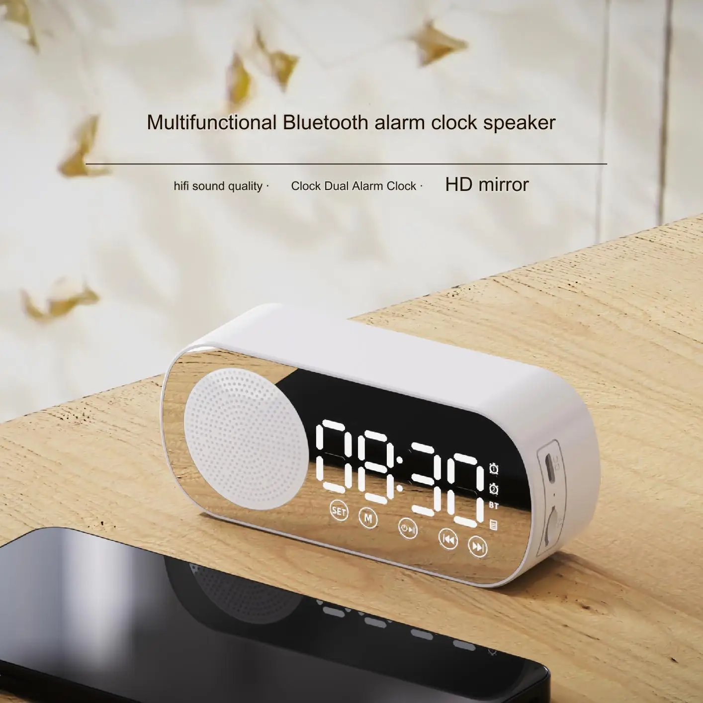 

Clock speaker, Bluetooth speaker, clock alarm clock, intelligent speaker, subwoofer, desktop speaker