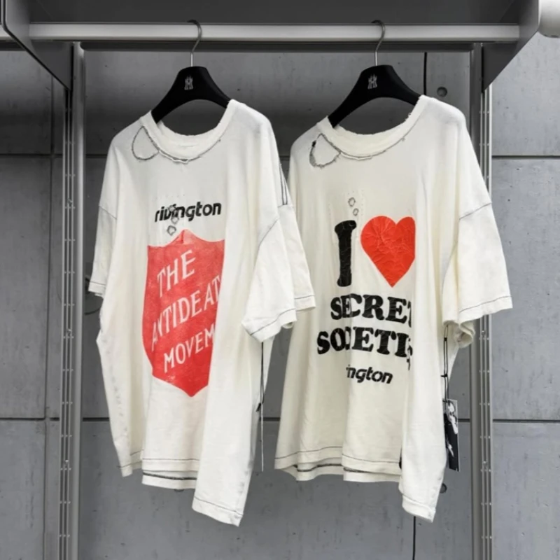 

High Street RRR123 T-shirt Casual Men Woman Cotton Hip Hop Short Sleeve Round Neck Tee Graphic T Shirts