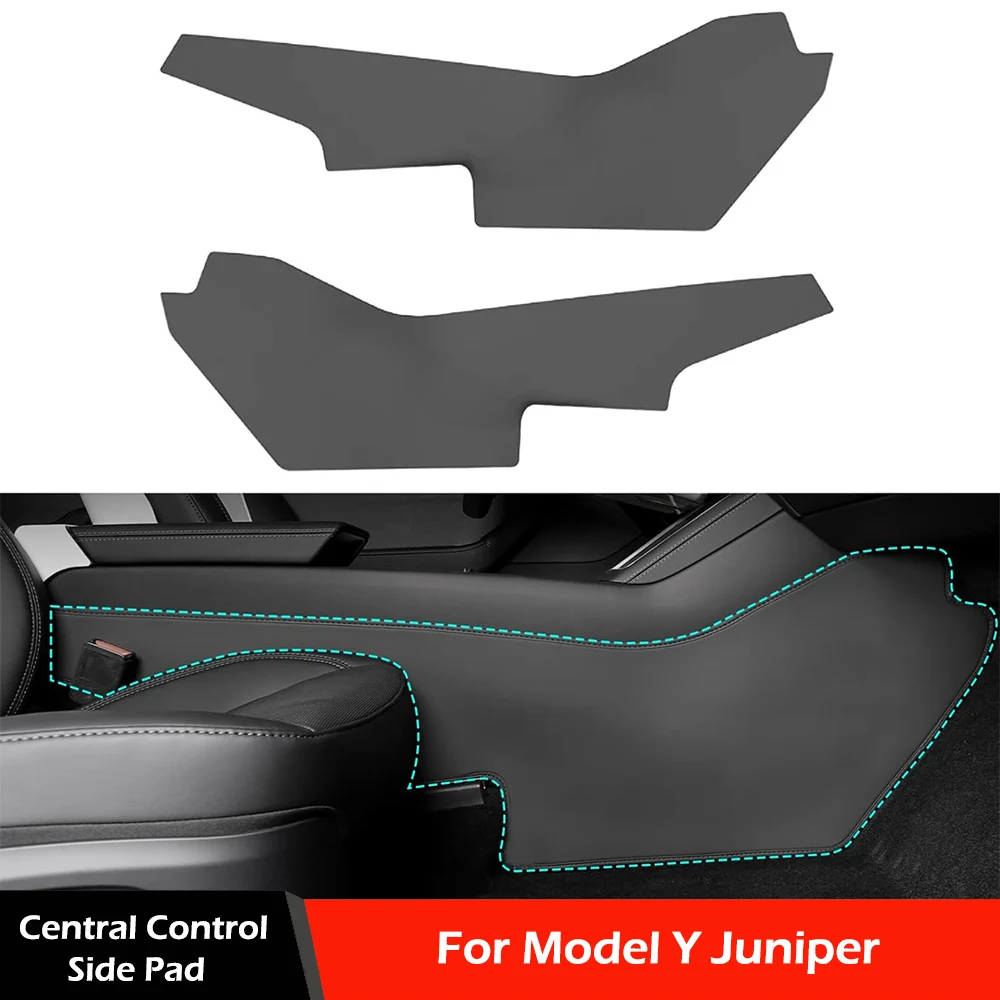 

for Tesla Model Y Juniper Launch 2025 Console Anti-dirt Protective Pad TPE Central Control Side Anti Kick Pad Car Accessories