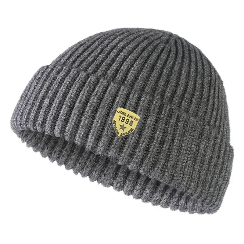 Hip Hop Beanie Wool Knitted Hat Men Skullcap Women Winter Warm Brimless Baggy Melon Cap Cuff Docker Fisher Beanies Hats