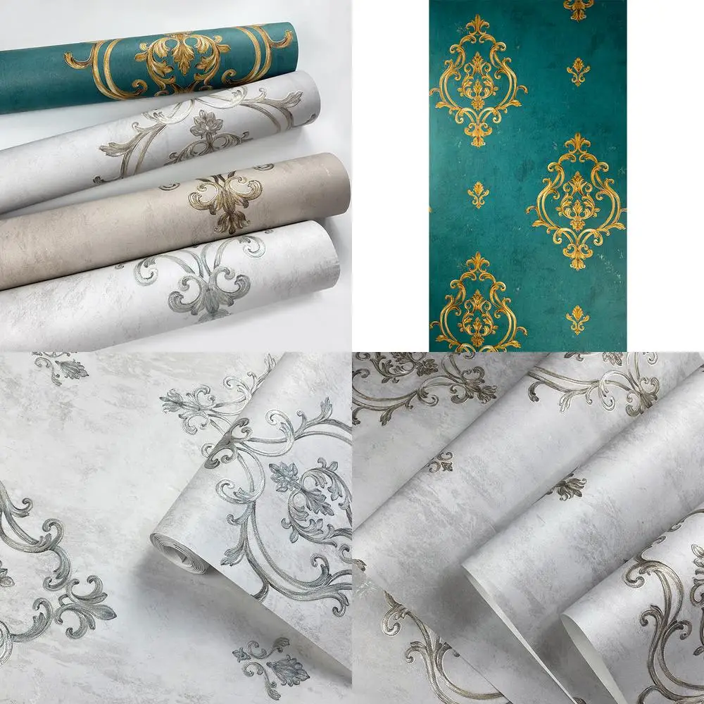 European style large flower 3D luxury wallpaper for bedroom living room hotel restaurant wall decoration classic wallpaper