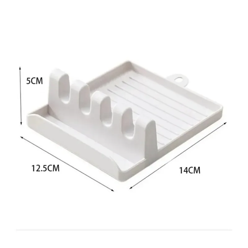 Plastic Spoon Spatula Holder Kitchen Storage Rack with Leak Proof Tray for Chopsticks  Soup  Spoon Baking  Tools  Organizer