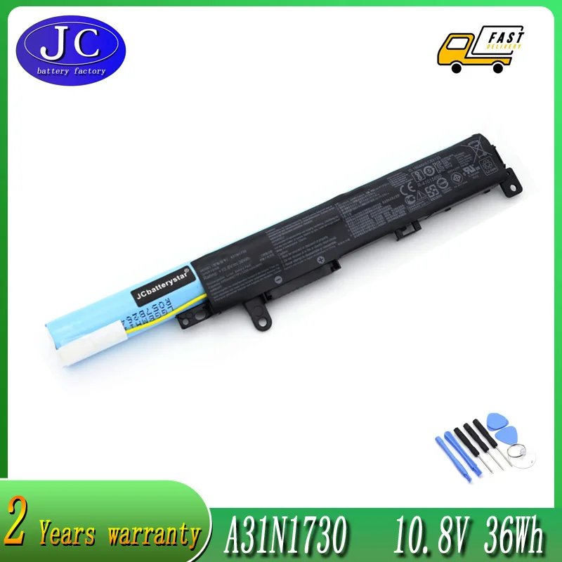 

JCLJF A31N1730 Аккумулятор для ноутбука ASUS A560UD F560UD F560 K560UD R562UD X560UD Series 0 10,8 V 36WH