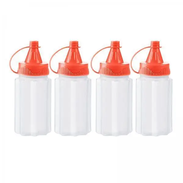 Multifunctional Empty Condiment Squeeze Bottles Set PETG Material Food Storage for Picnic Camping Barbecue Hiking Lunch