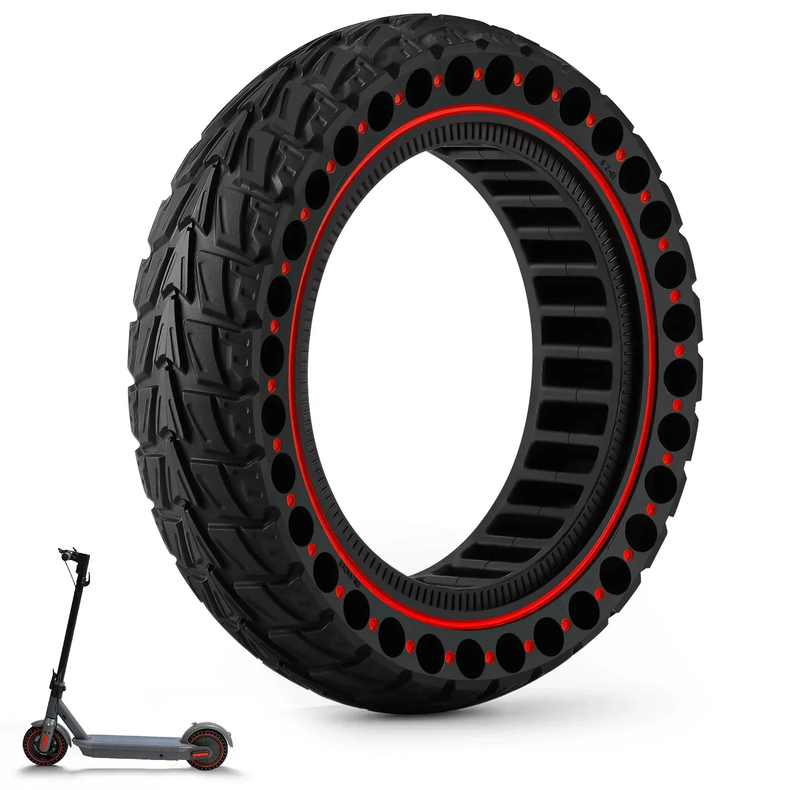 إطار صلب مقاوم للثقب مقاس 10 × 2.5 - متوافق مع الدراجات البخارية الكهربائية MAX G30/D/E/LP وGotrax G6 وZero 10x #1