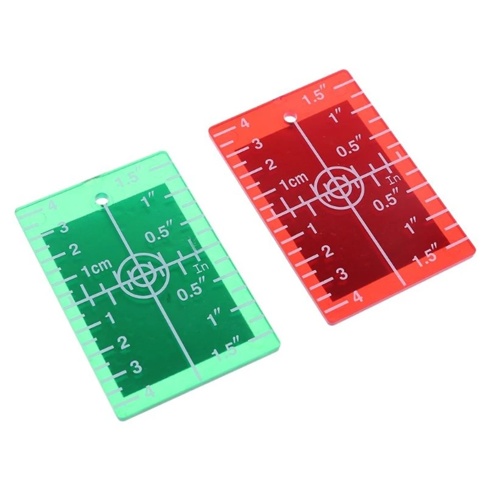 Imagem -02 - Nível Laser Vertical e Horizontal Cartão Alvo Linha Vermelha e Verde Feixe Placa Distância