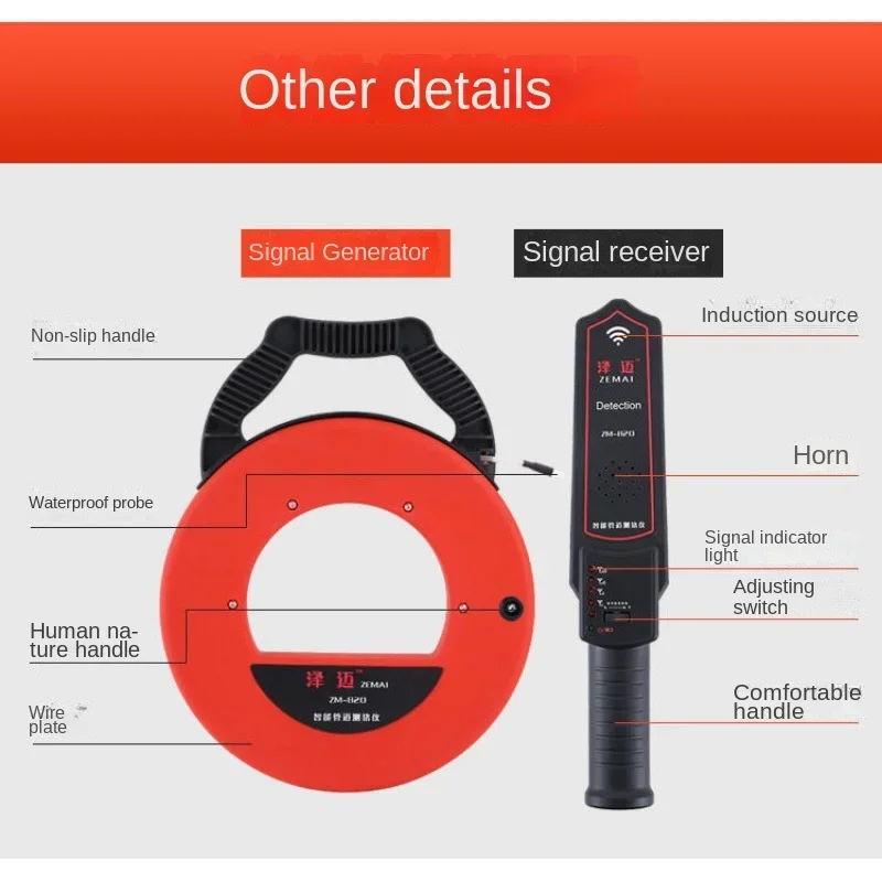 

blockage detection removal device pipeline blockage detection device pipeline detector electrician threading pipe unblocking