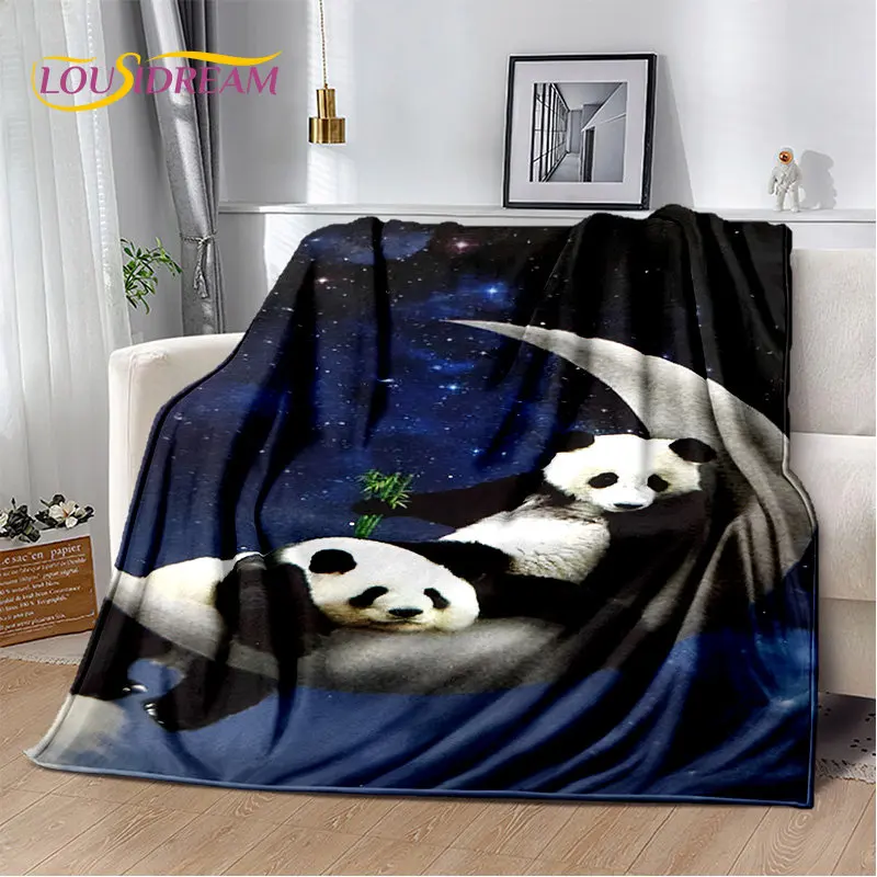 3D Cartoon Cute Panda Blanket,Flannel Blanket Throw Blanket,Kid Warm Blanket for Home Living Room Bedroom Beds Sofa Picnic Cover