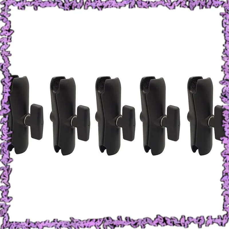 SCLL-5Pcs 15CM Length Aluminium Alloy Double Socket Arm For RAM With 1.5 Inch Ball Base Mount Motorcycle Camera Extension Arm