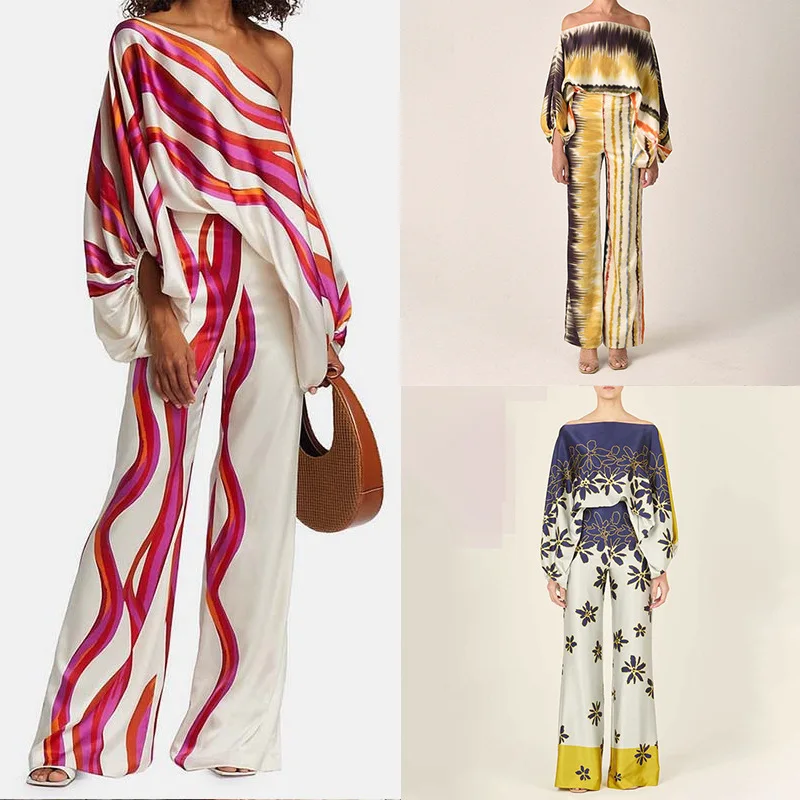 

Elegant Loose Batwing Women's Spring New Arrival Cross-Border Clothing Comfortable Commute Fashionable Ladies' Hanfu Set