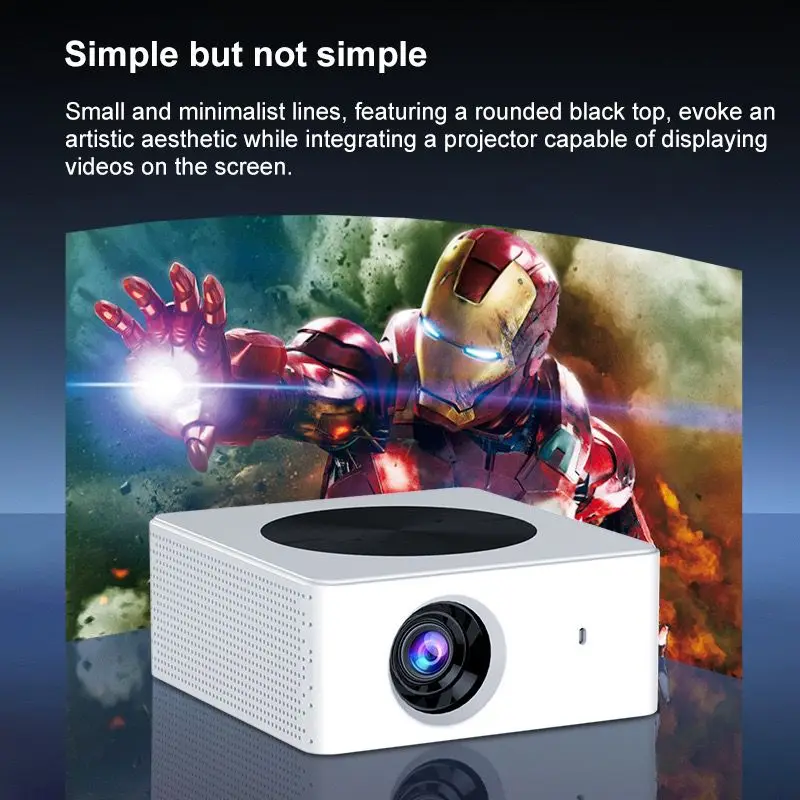 ZECAA Full HD 1080P 240 ANSI 4K 2.4G + 5G Dual Band WiFi 6 Android 13 Portátil Bluetooth 5.0 Smart Home Projetor Gimbal Inteligente