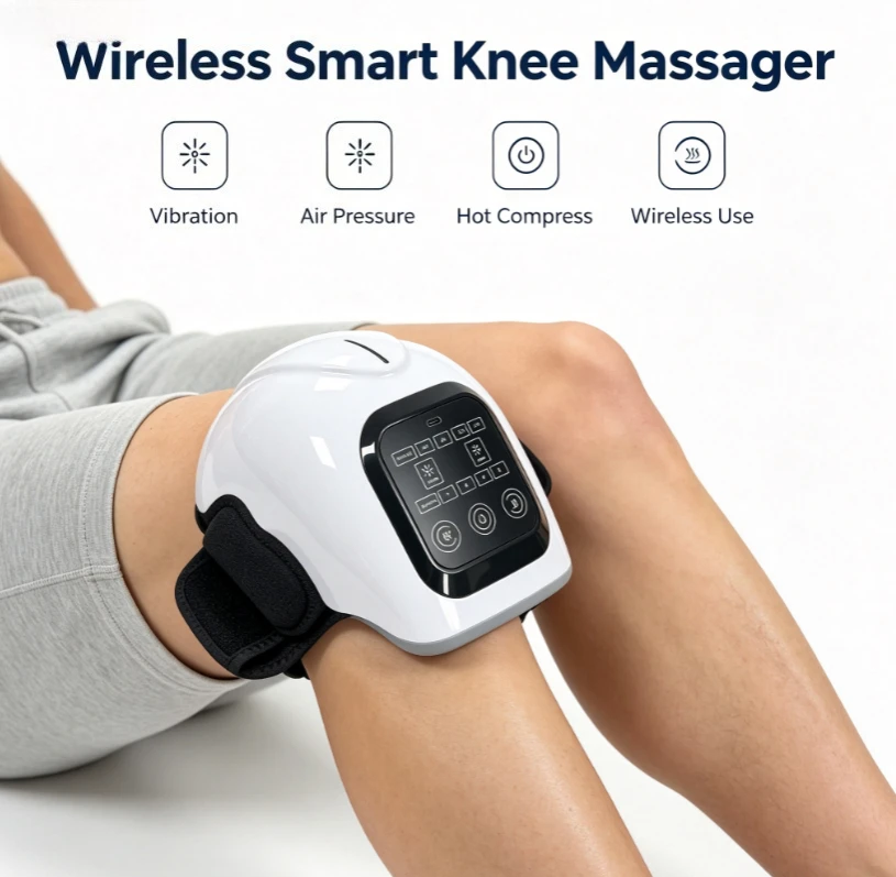 Protable Knee Massager Knee Joint Muscles Relaxtion Equipment Elbow Shoulder Massage Machine Easy to Use for Family and Friends