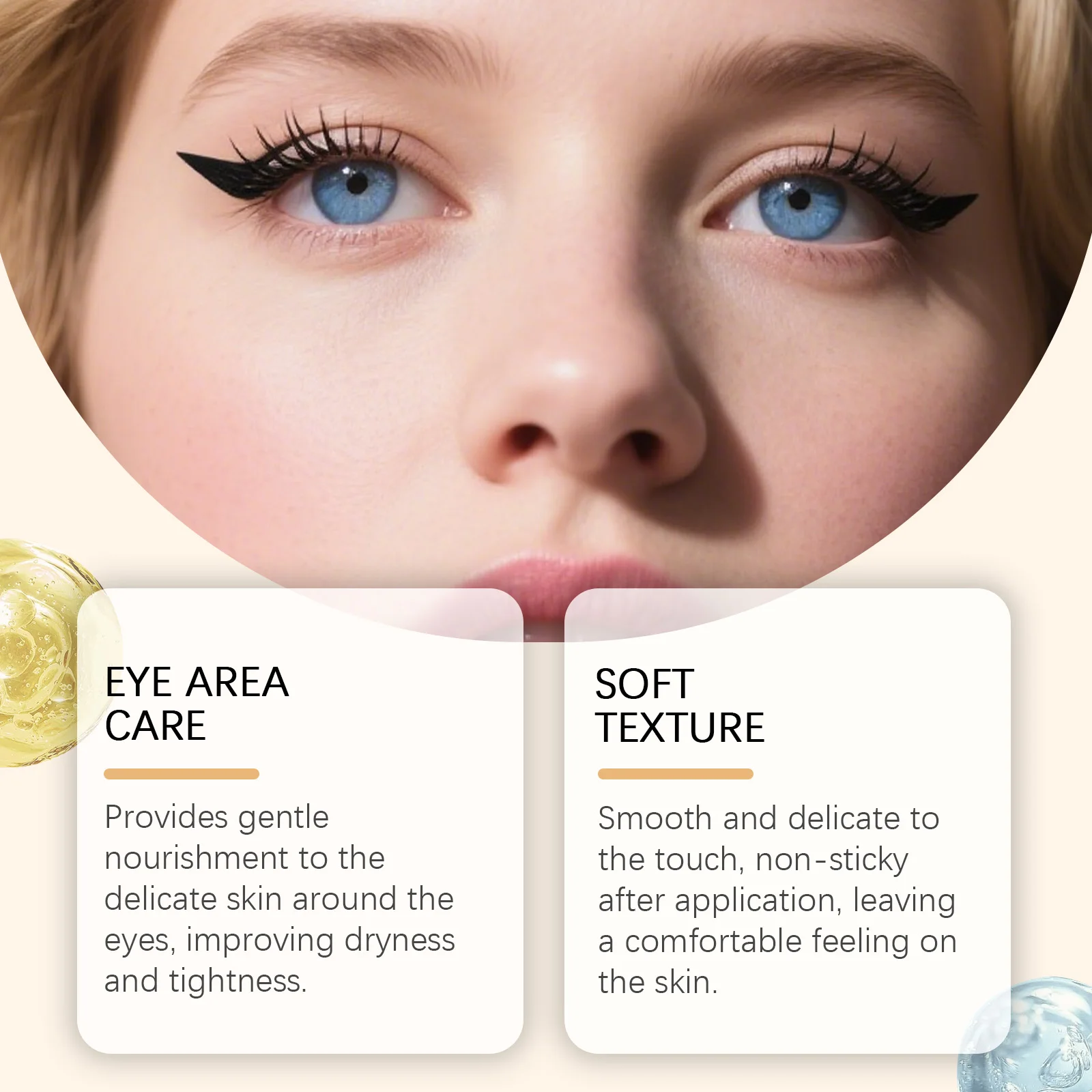 Moisturizing Eye Firming Cream Banana Shea Butter Relieve Puffy Fade Dark Circles Fine Lines Anti-Wrinkle Brighten Eye Skin Balm