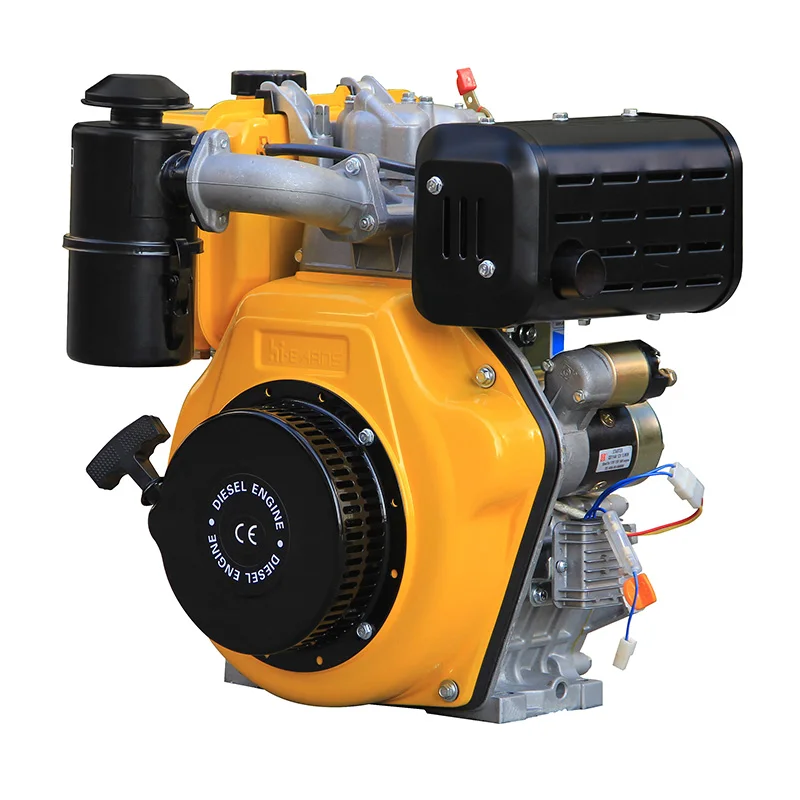Hiearns HR186FAE 4HP Electric Start 6kW Threaded Shaft Oil Bath Air Filter for Marine Machinery Diesel Fueled Engine