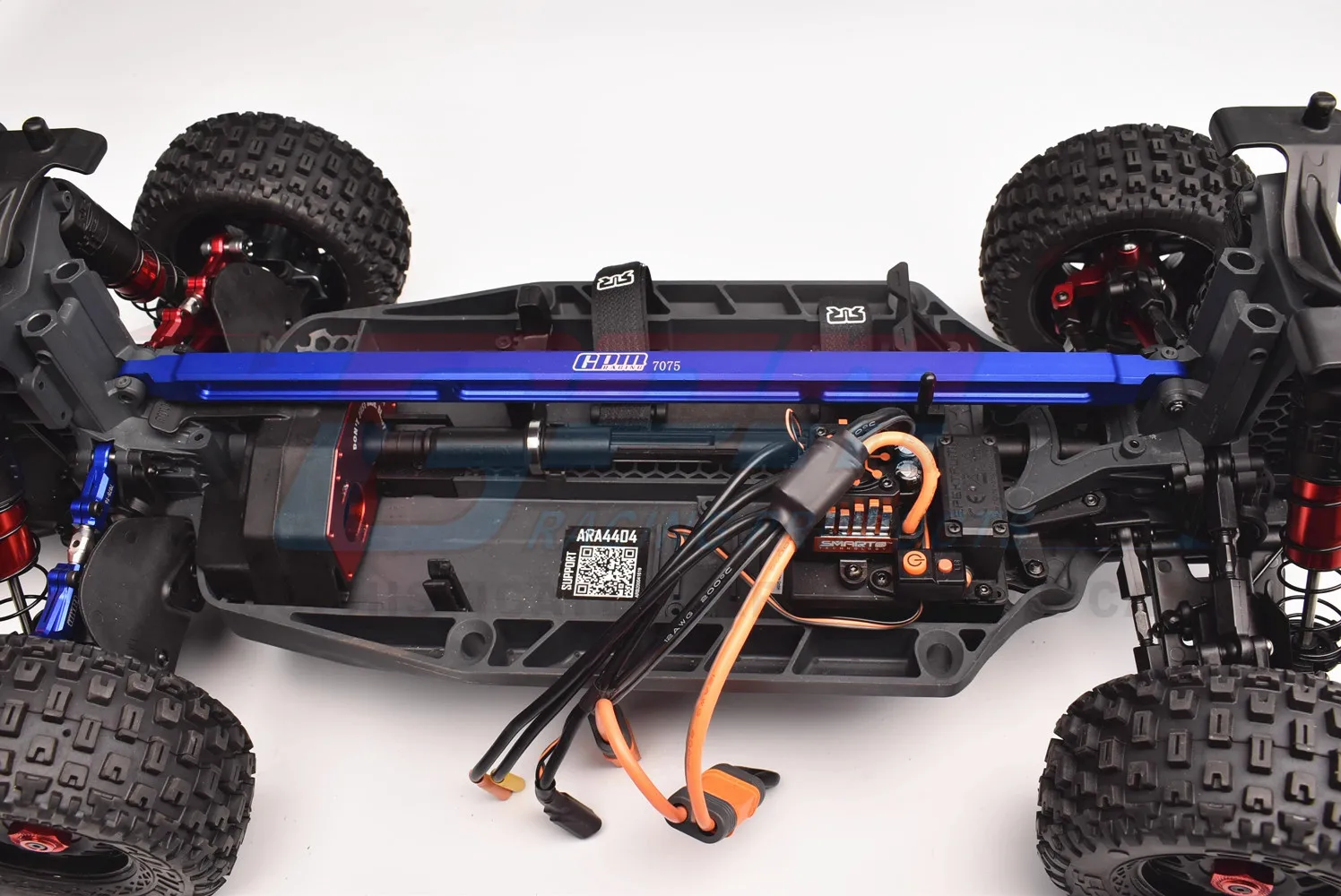 GPM alluminio 7075 barra di sostegno centrale per ARRMA 1/8 Mojave 4 x4 4S Blx Desert ARA320734