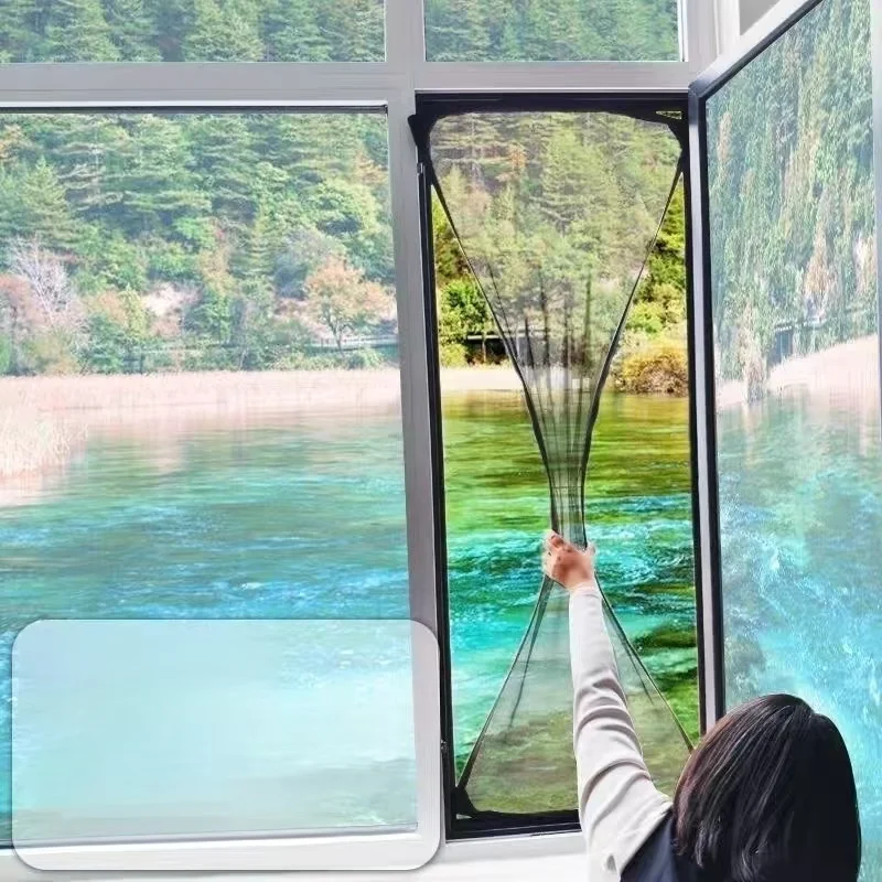 Custom Mosquito-proof elastic screen window, minimalist screen window, built-in screen window, special high-transparency mesh