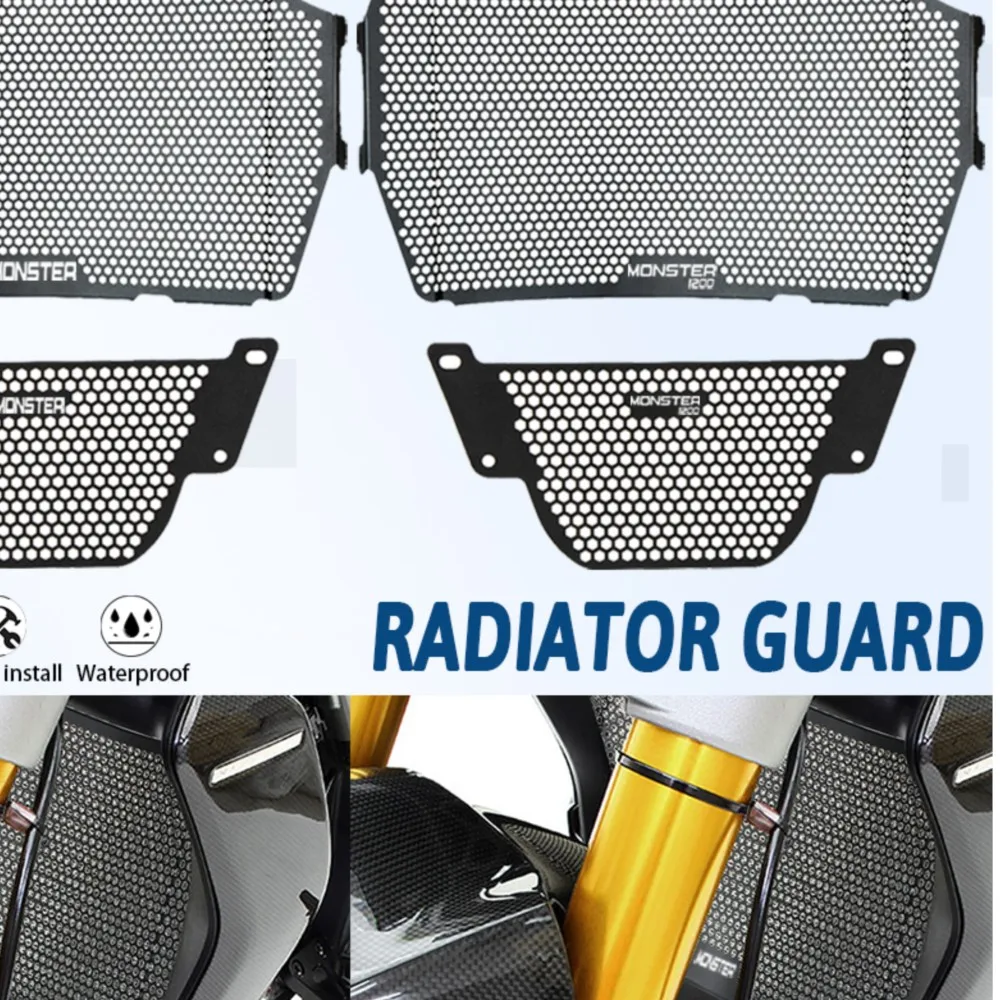 

Решетка радиатора мотоцикла, крышка масляного радиатора для Ducati Monster 1200 S R 25 Anniversario 2020 2021 2022 2023