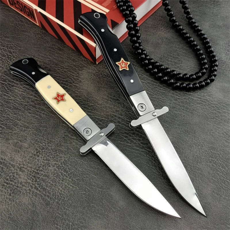 Patriot Outdoor Camping Hunting Tactics Survival ABS Plastic Handle Rescue Tool Collection EDC Folding Knife