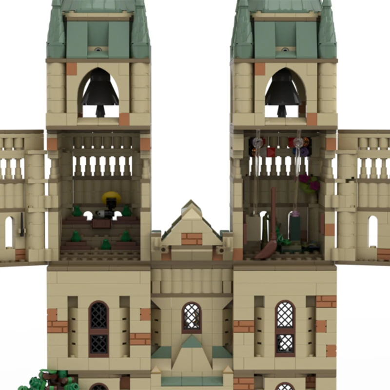 Magical Movie Model MOC Building Bricks Medieval Castle Bell Towers Modular Technology Gifts Holiday Assemble Children Toys Suit