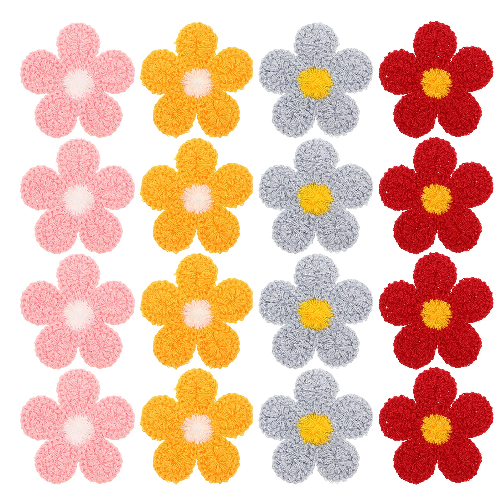 

40 Pcs Embroidery Lace Material Floral Swirl Embroidered Appliques Cute Flower Patch