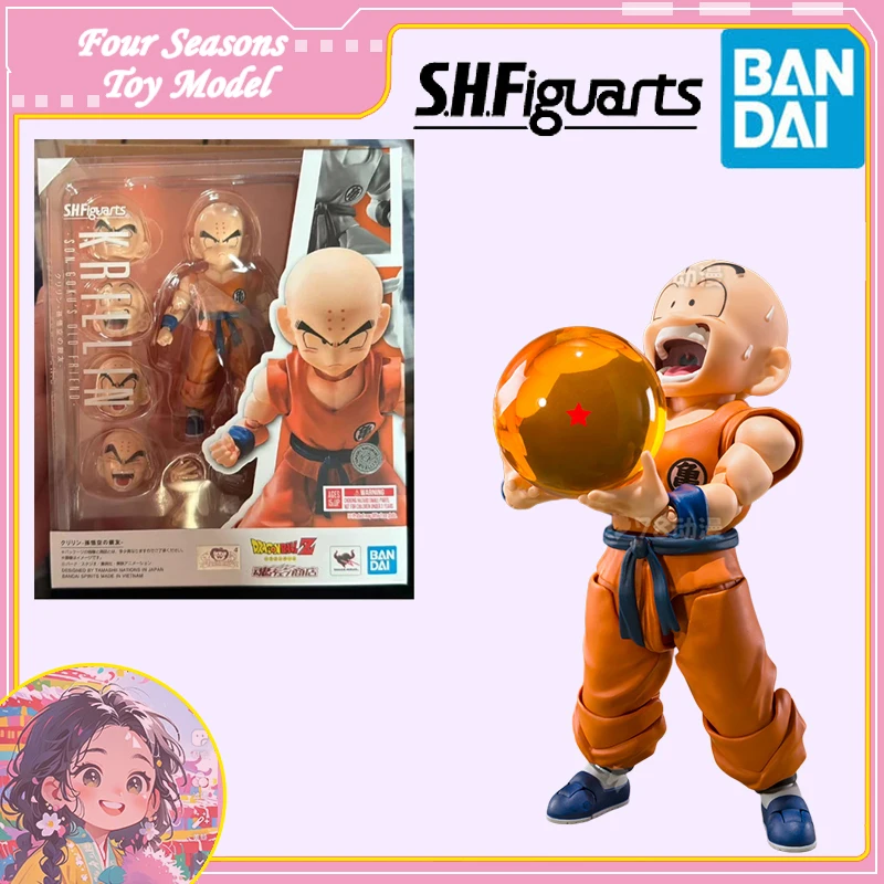 

Fast Shipping Bandai Anime DRAGON BALL SHF KRILLIN -SON GOKU'S OLD FRIEND- Original Model Toy Action Figure Collectible Children