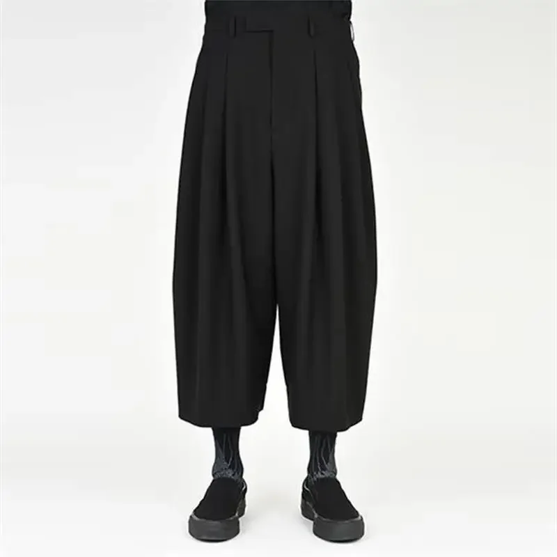 

Men's Casual Pants Wide Leg Pants Skirt Pants 2021 New Japanese Dark Loose Harlan Pants Octuple Samurai Pants