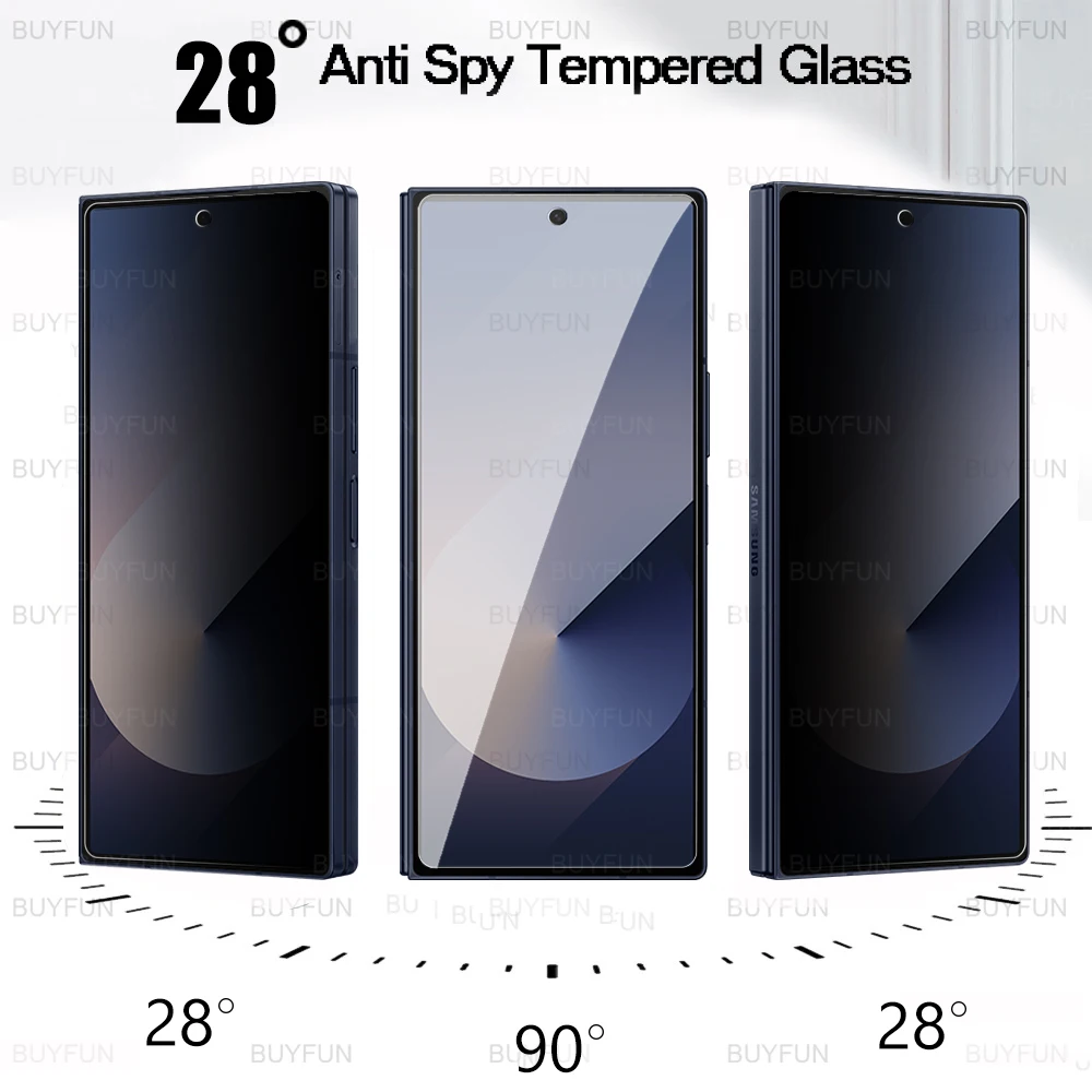 Privacy Tempered Glass For Samsung Galaxy Z Fold 6 2024 Anti Spy Screen Protector Samsong ZFold Fold6 zFold6 9H Protective Film