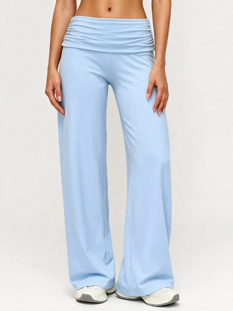 Women's Low Waist Yoga Pants Casual Sexy Solid Color Long Trousers Sportswear Female Fitness Running Gym Pants Workout Clothes