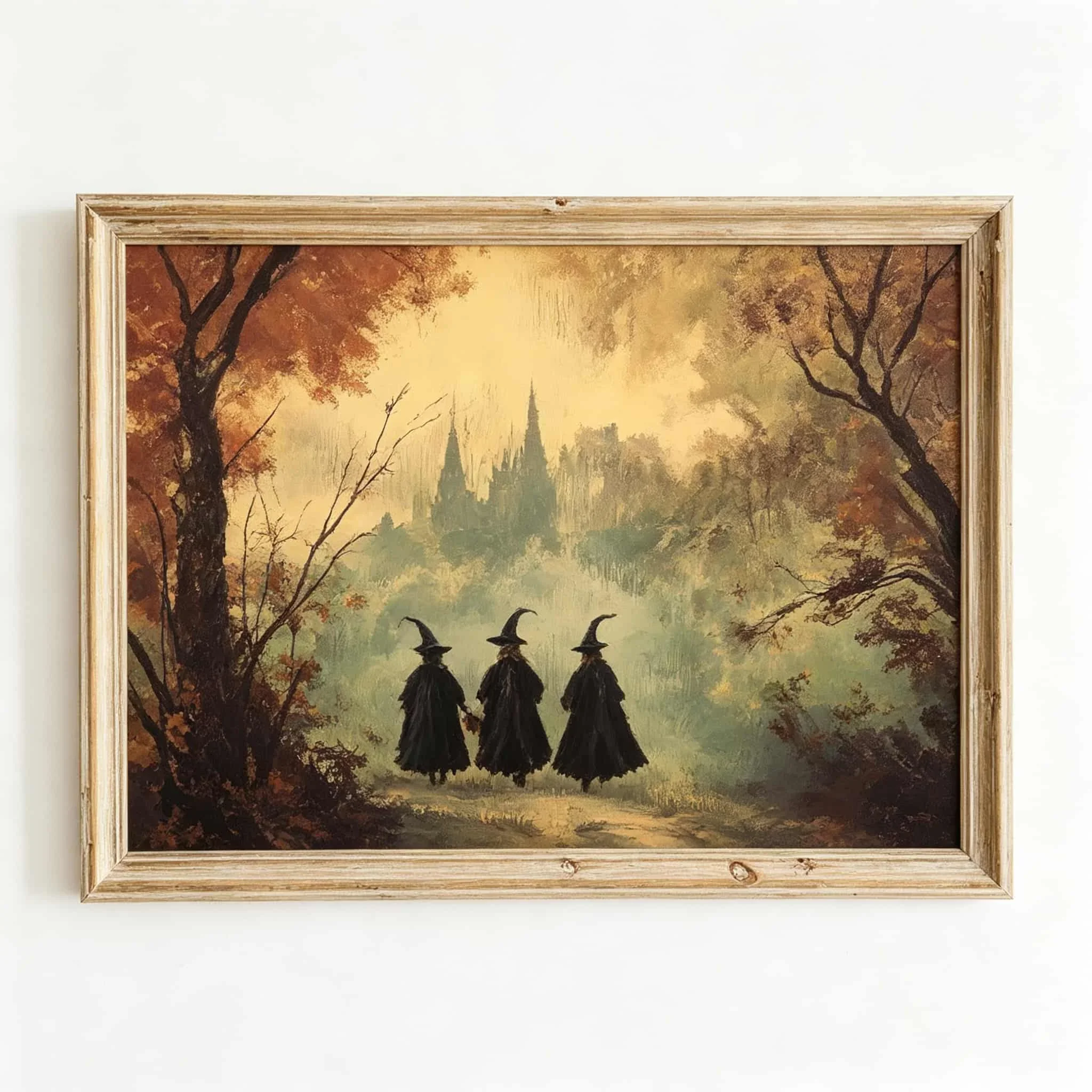 Halloween Printable Art Spooky Gallery Wall Art Print Autumn Vintage Halloween Canvas Poster Prints Home Living Room Decor Gift